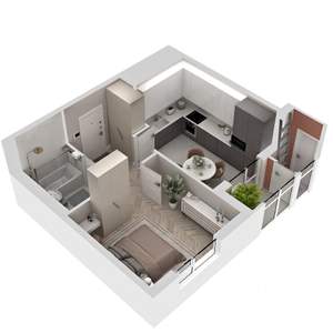 1-к квартира, строящийся дом, 35м2, 7/17 этаж