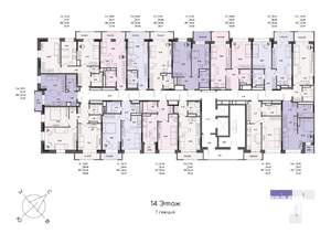 2-к квартира, вторичка, 49м2, 14/17 этаж