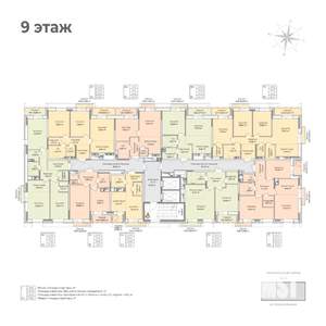 2-к квартира, строящийся дом, 74м2, 9/17 этаж