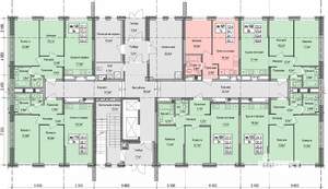 2-к квартира, вторичка, 56м2, 1/17 этаж