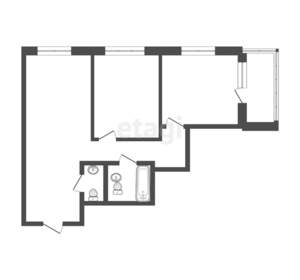 2-к квартира, вторичка, 63м2, 7/18 этаж