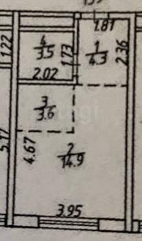 Студия квартира, вторичка, 26м2, 13/25 этаж