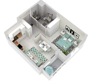 2-к квартира, вторичка, 36м2, 4/25 этаж