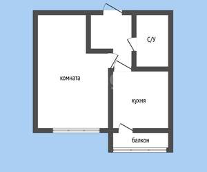 1-к квартира, вторичка, 35м2, 3/17 этаж