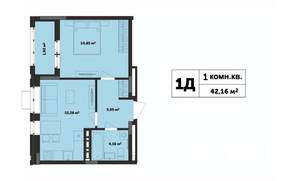 1-к квартира, строящийся дом, 42м2, 4/17 этаж