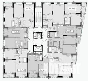 2-к квартира, вторичка, 67м2, 8/16 этаж