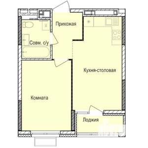 1-к квартира, вторичка, 38м2, 10/17 этаж