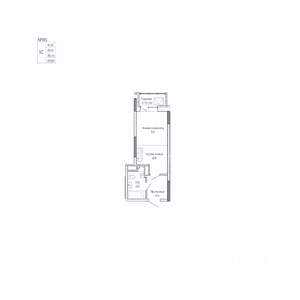 Студия квартира, строящийся дом, 28м2, 10/17 этаж