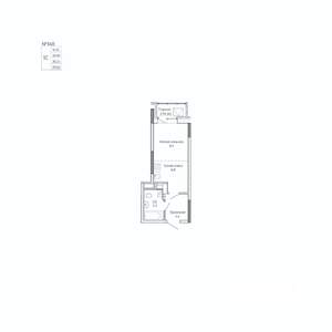 Студия квартира, вторичка, 28м2, 17/17 этаж