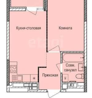 1-к квартира, вторичка, 39м2, 7/18 этаж