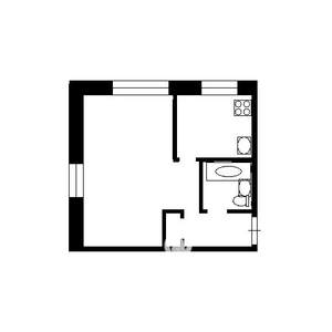 1-к квартира, вторичка, 32м2, 1/6 этаж