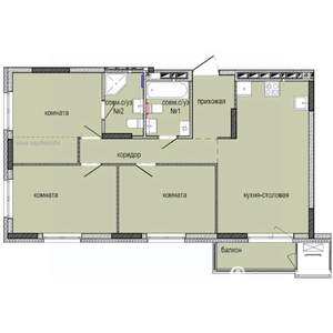 3-к квартира, вторичка, 74м2, 10/16 этаж