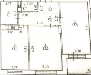 2-к квартира, вторичка, 52м2, 5/16 этаж