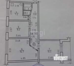 3-к квартира, вторичка, 54м2, 6/9 этаж