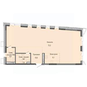 Студия квартира, строящийся дом, 100м2, 7/8 этаж