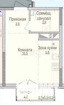 Студия квартира, вторичка, 27м2, 17/17 этаж