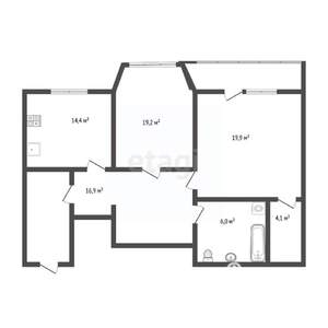 2-к квартира, вторичка, 83м2, 6/9 этаж