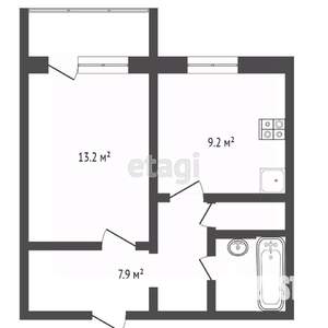 1-к квартира, вторичка, 34м2, 10/10 этаж