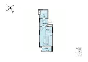 Студия квартира, вторичка, 26м2, 2/17 этаж