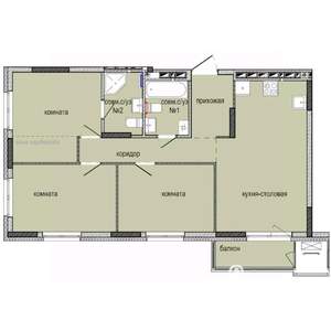 3-к квартира, вторичка, 74м2, 13/16 этаж