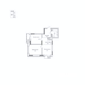 2-к квартира, строящийся дом, 61м2, 13/17 этаж