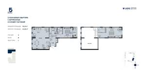 3-к квартира, вторичка, 91м2, 8/12 этаж