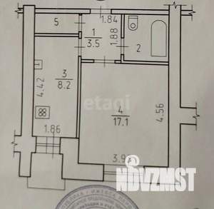 1-к квартира, вторичка, 34м2, 2/9 этаж