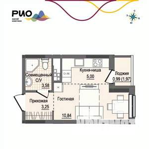 Студия квартира, вторичка, 23м2, 12/17 этаж