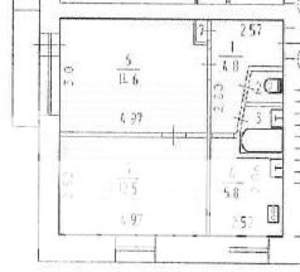 2-к квартира, вторичка, 42м2, 5/5 этаж