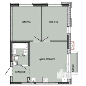 3-к квартира, вторичка, 50м2, 4/17 этаж