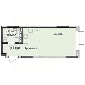 Студия квартира, строящийся дом, 28м2, 5/17 этаж