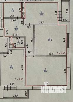 2-к квартира, вторичка, 54м2, 9/10 этаж