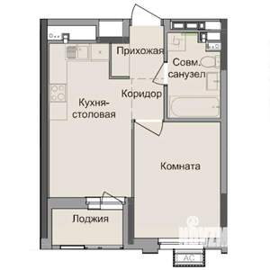 1-к квартира, вторичка, 35м2, 8/17 этаж