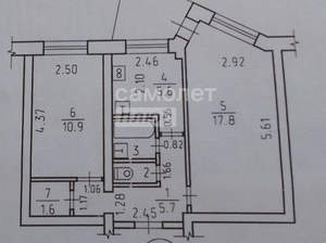 2-к квартира, вторичка, 45м2, 5/5 этаж