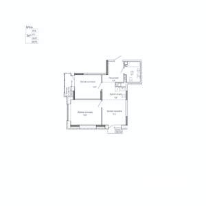 2-к квартира, строящийся дом, 61м2, 8/17 этаж