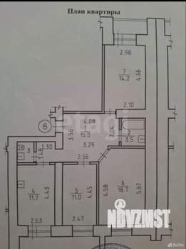 3-к квартира, вторичка, 76м2, 2/10 этаж