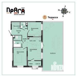 2-к квартира, вторичка, 78м2, 2/17 этаж