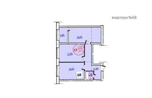 2-к квартира, строящийся дом, 67м2, 3/5 этаж