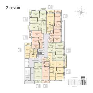 4-к квартира, строящийся дом, 82м2, 2/17 этаж
