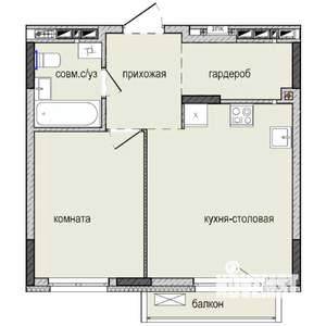 1-к квартира, вторичка, 41м2, 13/16 этаж