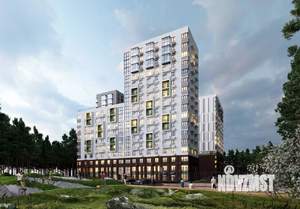 3-к квартира, строящийся дом, 69м2, 1/17 этаж