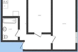 2-к квартира, вторичка, 42м2, 1/5 этаж