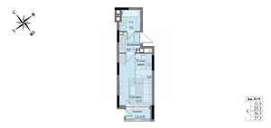 Студия квартира, вторичка, 26м2, 6/17 этаж