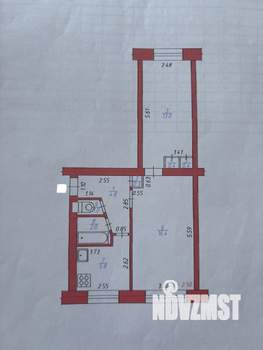 2-к квартира, вторичка, 44м2, 1/5 этаж