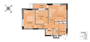 3-к квартира, вторичка, 59м2, 11/17 этаж