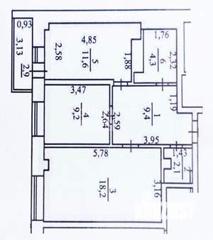 2-к квартира, вторичка, 55м2, 5/16 этаж
