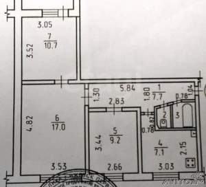 3-к квартира, вторичка, 54м2, 4/9 этаж
