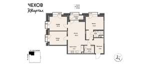 3-к квартира, вторичка, 85м2, 3/17 этаж