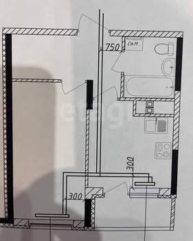 1-к квартира, вторичка, 32м2, 3/17 этаж