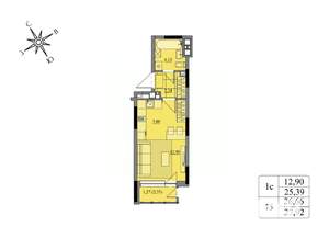 Студия квартира, вторичка, 27м2, 6/17 этаж